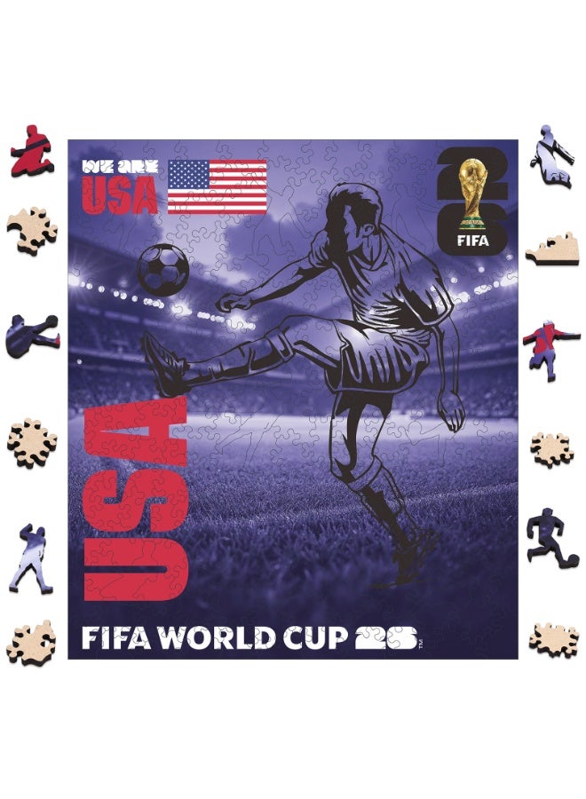 FIFA World Cup FIFA Official Licensed World Cup 26 - USA National Pride Stadium Puzzle - 200 Pieces - Image 1